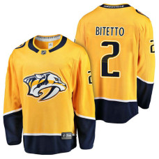 Nashville Predators #2 Breakaway Player Anthony Bitetto Jersey Gold