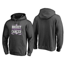 Nashville Predators Ash Hockey Fights Cancer Cross Check Hoodie