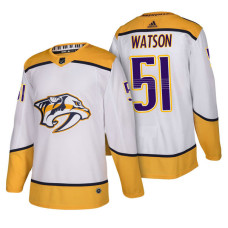 Nashville Predators #51 Austin Watson White 2018 New Season Authentic Team Away Jersey