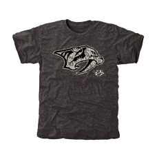 Nashville Predators Black Rink Warrior Tri-Blend T-Shirt