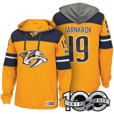 Nashville Predators #19 Calle Jarnkrok Gold 2017 Anniversary Patch Hoodie