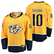 Nashville Predators #10 Breakaway Player Colton Sissons Jersey Gold