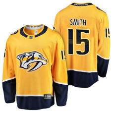 Nashville Predators #15 Breakaway Player Craig Smith Jersey Gold