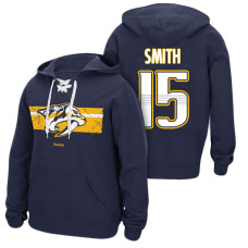 Nashville Predators #15 Craig Smith Navy Primary Logo Player Pullover Hoodie