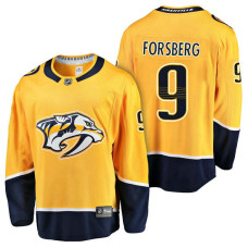 Nashville Predators #9 Breakaway Player Filip Forsberg Jersey Gold