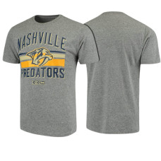 Nashville Predators Gray 2017 Western Conference Champions Stripe Tri-Blend T-shirt