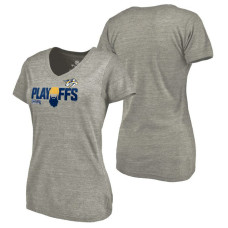 Women's Nashville Predators Bound Team Favorite Tri-Blend V-Neck T-shirt Heather Grey