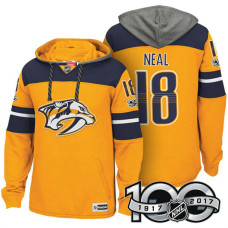 Nashville Predators #18 James Neal Gold 2017 Anniversary Patch Hoodie