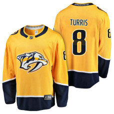 Nashville Predators #8 Breakaway Player Kyle Turris Jersey Gold