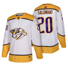 Nashville Predators #20 Miikka Salomaki White 2018 New Season Authentic Team Away Jersey