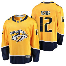 Nashville Predators #12 Breakaway Player Mike Fisher Jersey Gold