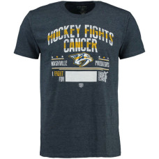 Nashville Predators Navy Hockey Fights Cancer Old Time Throwback T-shirt