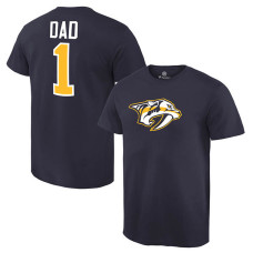 Nashville Predators Navy Number One Dad T-Shirt