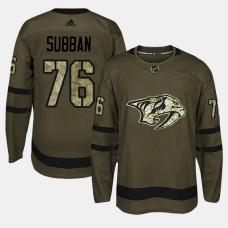 Nashville Predators #76 Camo Salute To Service P.K. Subban Jersey