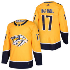 Nashville Predators #17 Scott Hartnell Gold 2018 New Season Player Home Jersey