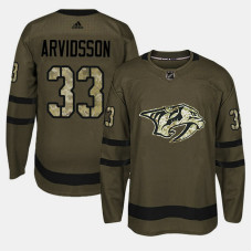 Nashville Predators #33 Camo Salute To Service Viktor Arvidsson Jersey