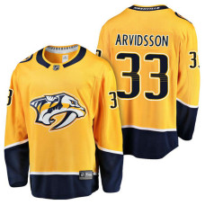 Nashville Predators #33 Breakaway Player Viktor Arvidsson Jersey Gold