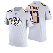 Nashville Predators #13 Nick Bonino White Adidas Player T-shirt