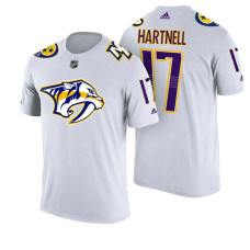 Nashville Predators #17 Scott Hartnell White Adidas Player T-shirt