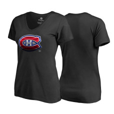 Women's Nashville Predators Black V-neck Midnight Mascot Team T-shirt