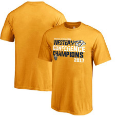 Youth Nashville Predators Gold 2017 Western Conference Champions Team Logo T-shirt