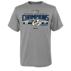 Youth Nashville Predators Heather Gray 2017 Western Conference Champions Locker Room T-shirt