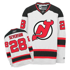 New Jersey Devils Damon Severson #28 White Away Jersey