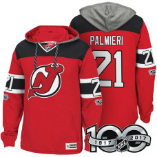 New Jersey Devils #21 Kyle Palmieri Red Anniversary Classic Patch Hoodie