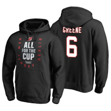 New Jersey Devils #6 Andy Greene Black 2018 Stanley Cup Playoffs Hoodie