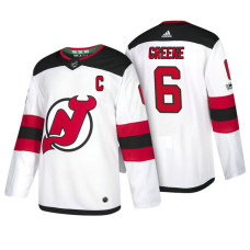 New Jersey Devils #6 Andy Greene White 2018 New Season Team Road Jersey