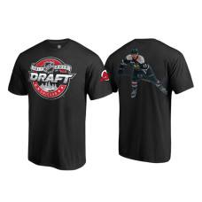 New Jersey Devils Nico Hischier Black 2017 Draft Player Pictorial T-shirt