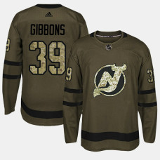 New Jersey Devils #39 Camo Salute To Service Brian Gibbons Jersey