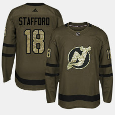 New Jersey Devils #18 Camo Salute To Service Drew Stafford Jersey