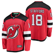 New Jersey Devils #18 Breakaway Player Drew Stafford Jersey Red