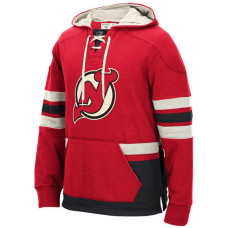 New Jersey Devils Red Fleece Lace Pullover Hoodie