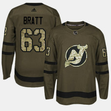 New Jersey Devils #63 Camo Salute To Service Jesper Bratt Jersey