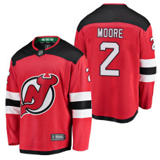 New Jersey Devils #2 Breakaway Player John Moore Jersey Red