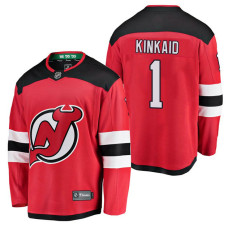 New Jersey Devils #1 Breakaway Player Keith Kinkaid Jersey Red