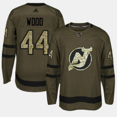 New Jersey Devils #44 Camo Salute To Service Miles Wood Jersey