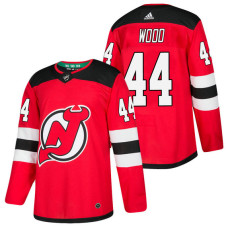 New Jersey Devils #44 Miles Wood Red 2018 New Season Home Authentic Jersey