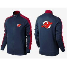 New Jersey Devils Navy Blue Full-Zip One Color Team Hoodie