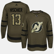 New Jersey Devils #13 Camo Salute To Service Nico Hischier Jersey