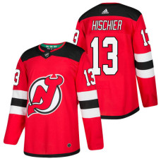 New Jersey Devils #13 Nico Hischier Red 2018 New Season Home Authentic Jersey