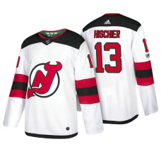 New Jersey Devils #13 Nico Hischier White 2018 New Season Team Road Jersey