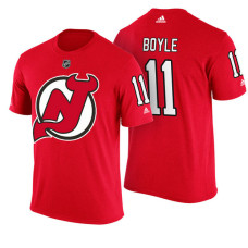 New Jersey Devils #11 Brian Boyle Red Adidas Player T-shirt