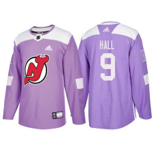 New Jersey Devils #9 Taylor Hall Purple Hockey Fights Cancer Authentic Jersey