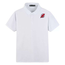 New Jersey Devils White 2017-2018 New Season Pique Xtra-Lite Team Fitted Polo