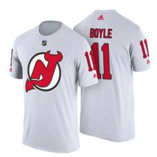 New Jersey Devils #11 Brian Boyle White Adidas Player T-shirt