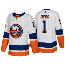 New York Islanders #1 Thomas Greiss White Adidas 2018 Season New Outfitted Jersey