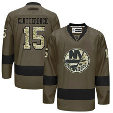 New York Islanders Cal Clutterbuck #15 Green Camo Player Jersey